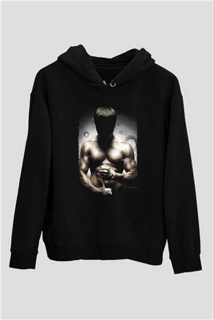 Taekwondo Siyah Unisex Kapüşonlu Sweatshirt