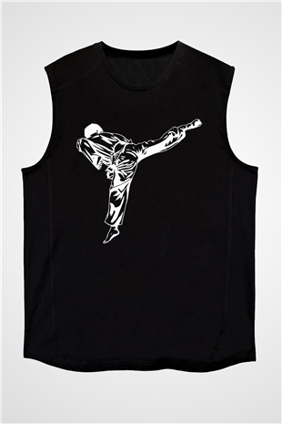 Taekwondo Siyah Unisex Kolsuz Tişört