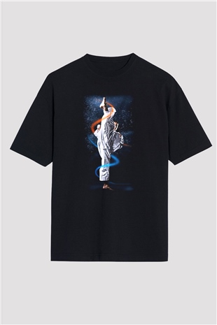 Taekwondo Siyah Unisex Oversize Tişört T-Shirt