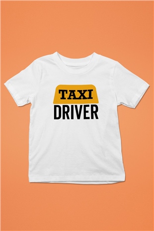 Taksici Beyaz Unisex Çocuk Tişört