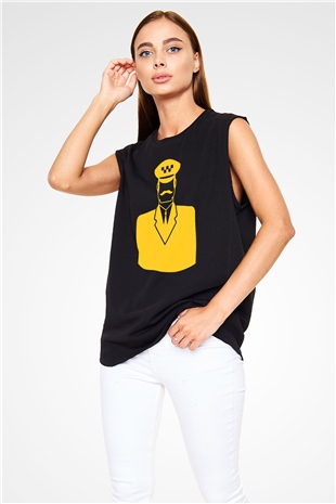 Taksici Siyah Unisex Kolsuz Tişört