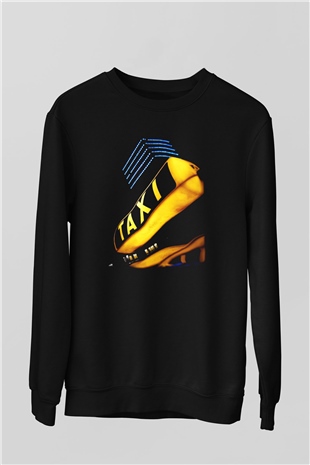 Taksici Siyah Unisex Sweatshirt