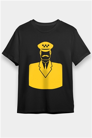 Taksici Siyah Unisex Tişört T-Shirt - TişörtFabrikası