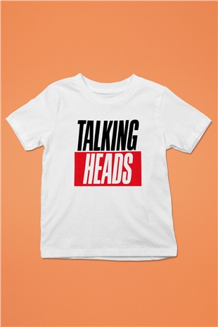 Talking Heads Baskılı Beyaz Unisex Çocuk Tişört