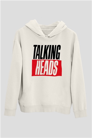 Talking Heads Beyaz Unisex Hoodie