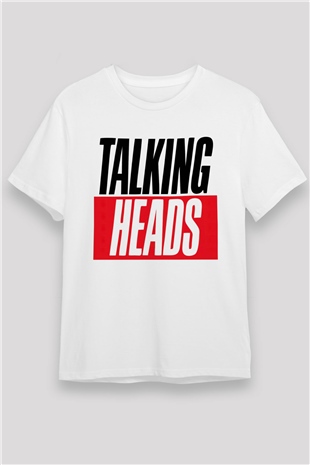 Talking Heads Beyaz Unisex Tişört T-Shirt - TişörtFabrikası