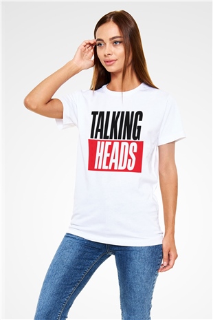 Talking Heads Beyaz Unisex Tişört T-Shirt - TişörtFabrikası