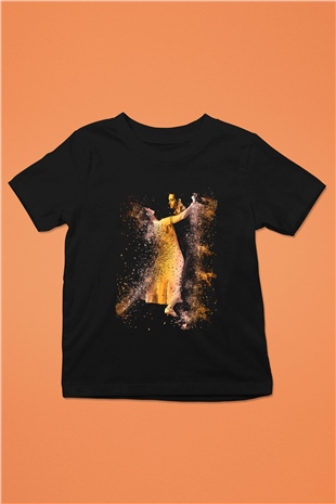 Tango Baskılı Siyah Unisex Çocuk Tişört