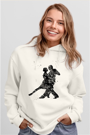 Tango Beyaz Unisex Hoodie