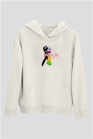 Tango Beyaz Unisex Hoodie