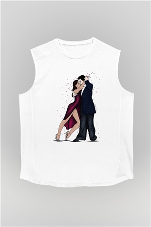 Tango Beyaz Unisex Kolsuz Tişört