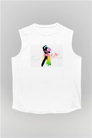 Tango Beyaz Unisex Kolsuz Tişört