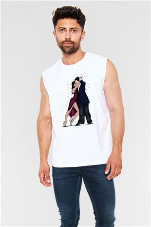 Tango Beyaz Unisex Kolsuz Tişört