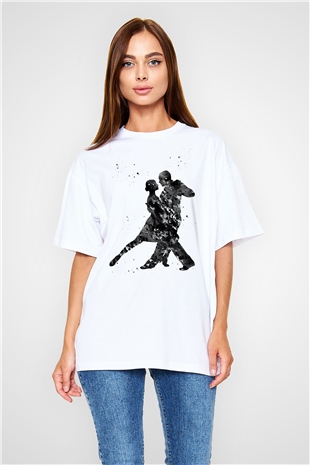 Tango Beyaz Oversize Tişört Oversize T-shirt - TişörtFabrikası