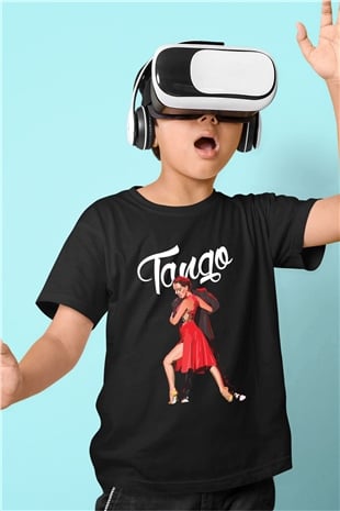 Tango Siyah Unisex Çocuk Tişört
