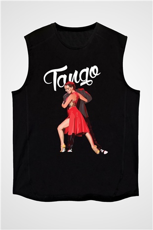 Tango Siyah Unisex Kolsuz Tişört