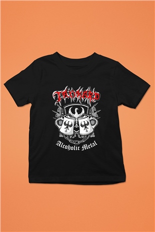 Tankard Baskılı Unisex Siyah Çocuk Tişört - Tshirt