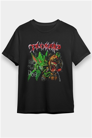 Tankard Baskılı Unisex Siyah Tişört - Tshirt