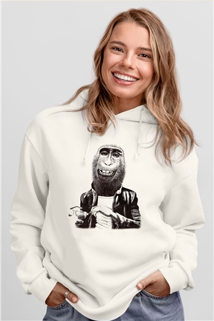 Tasarım Kapşonlu Sweatshirt TSR372