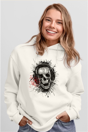 Tasarım Kapşonlu Sweatshirt TSR549