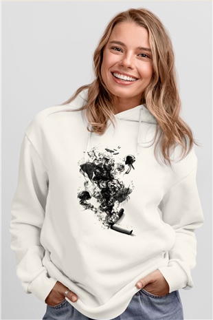 Tasarım Kapşonlu Sweatshirt TSR78