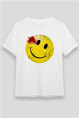 Emoji Baskılı Unisex Beyaz Tişört