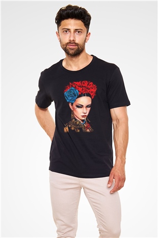 Çingene Kızı Baskılı Unisex Siyah Tişört