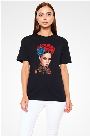 Çingene Kızı Baskılı Unisex Siyah Tişört