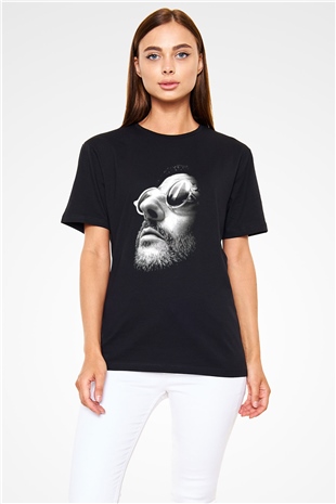Sevginin Gücü Leon Baskılı Unisex Siyah Tişört