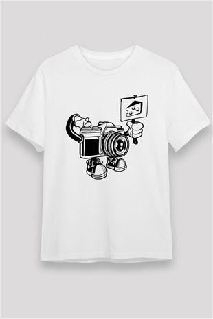 Cheese Fotoğraf Baskılı Unisex Beyaz Tişört