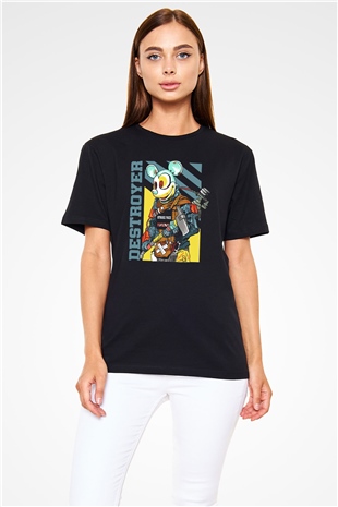 Destroyer Baskılı Unisex Siyah Tişört