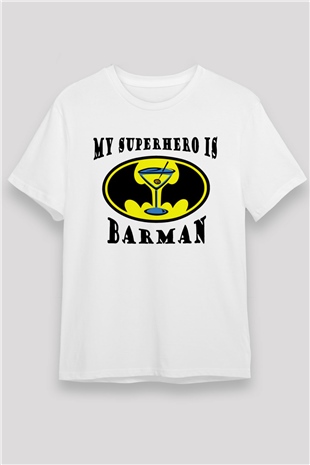 Barmen Baskılı Unisex Beyaz Tişört