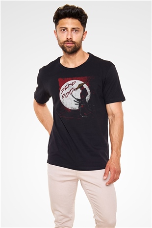 Samuray Deadpool Baskılı Unisex Beyaz Tshirt