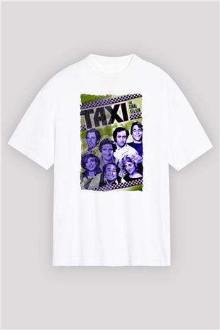 Taxi Beyaz Oversize Tişört