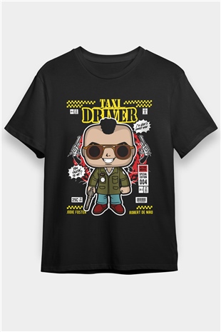 Taxi Driver Baskılı Unisex Siyah Tişört