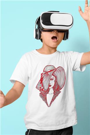 Taylor Swift Baskılı Beyaz Unisex Beyaz Çocuk Tişört - Tshirt