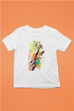 Taylor Swift Baskılı Beyaz Unisex Beyaz Çocuk Tişört - Tshirt