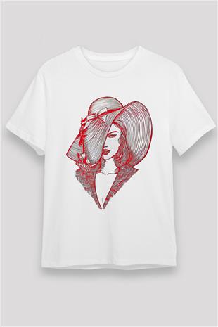 Taylor Swift Baskılı Unisex Beyaz Tişört - Tshirt