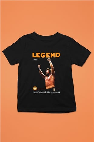Ted DiBiase Baskılı Siyah Unisex Çocuk Tişört