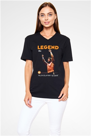 Ted DiBiase Siyah Unisex V Yaka Tişört