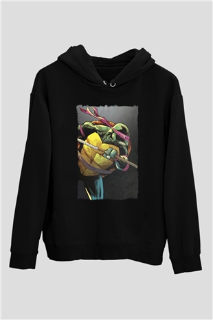 Teenage Mutant Ninja Turtles Ninja Kaplumbağalar Siyah Unisex Hoodie