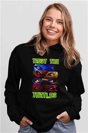 Teenage Mutant Ninja Turtles Ninja Kaplumbağalar Siyah Unisex Hoodie