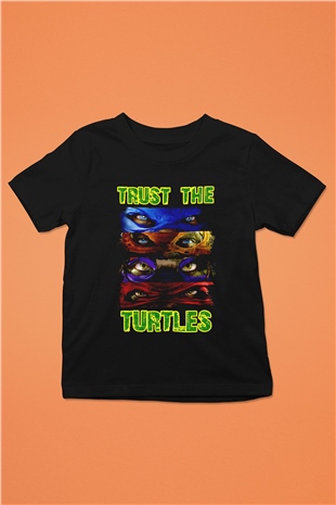 Teenage Mutant Ninja Turtles Ninja Kaplumbağalar Siyah Unisex  Çocuk Tişört