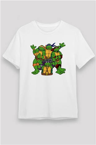Teenage Mutant Ninja Turtles Ninja Kaplumbağalar Beyaz Unisex Tişört