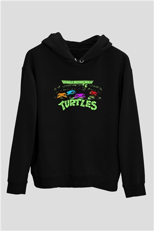 Teenage Mutant Ninja Turtles Ninja Kaplumbağalar Siyah Unisex Hoodie