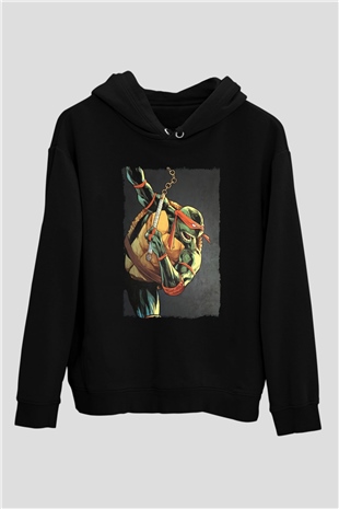 Teenage Mutant Ninja Turtles Ninja Kaplumbağalar Siyah Unisex Hoodie
