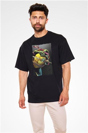 Teenage Mutant Ninja Turtles Ninja Kaplumbağalar Siyah Oversize Tişört Oversize T-shirt