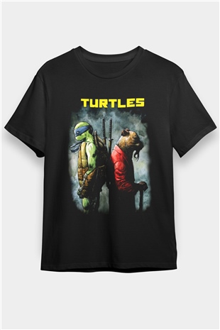 Teenage Mutant Ninja Turtles Ninja Kaplumbağalar Siyah Unisex Tişört