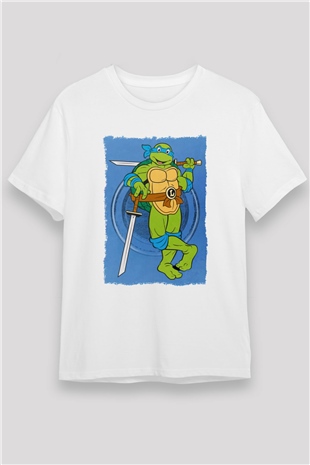 Teenage Mutant Ninja Turtles Ninja Kaplumbağalar Beyaz Unisex Tişört T-Shirt