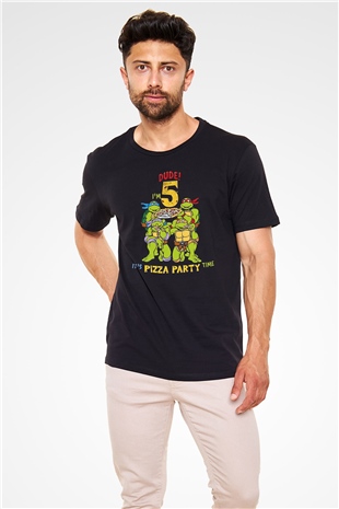 Teenage Mutant Ninja Turtles Ninja Kaplumbağalar Siyah Unisex Tişört